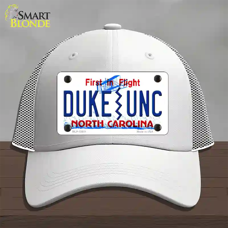 Duke | UNC Novelty License Plate Hat Mesh / White