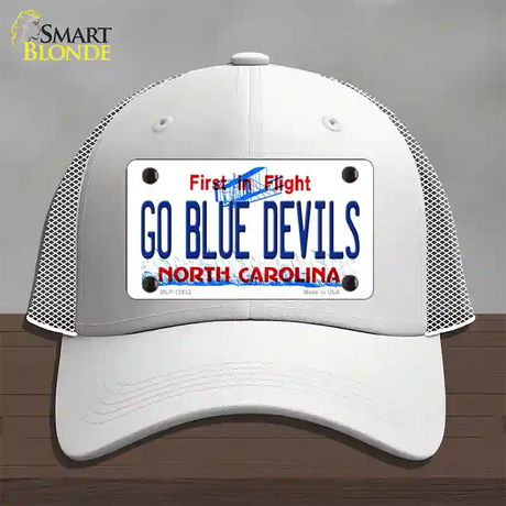 Go Blue Devils Novelty License Plate Hat Mesh / White