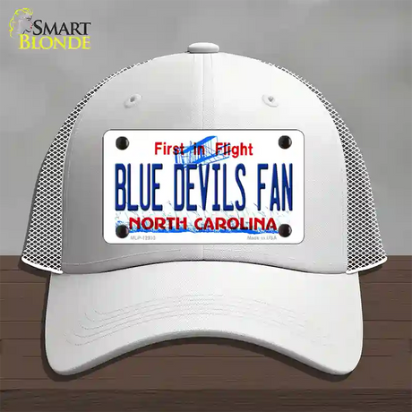 Blue Devils Fan Novelty License Plate Hat Mesh / White