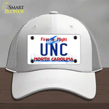 Univ North Carolina Novelty License Plate Hat Mesh / White