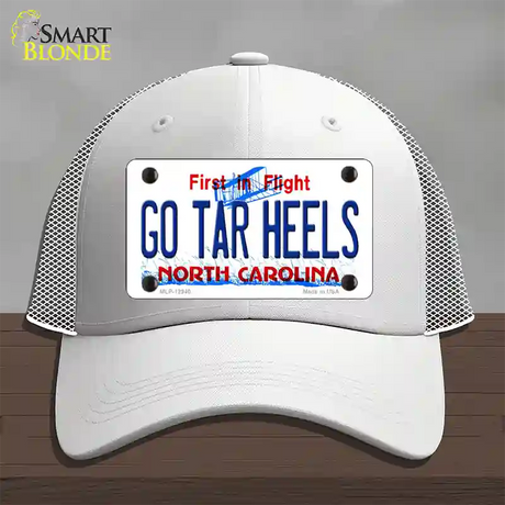 Go Tar Heels Novelty License Plate Hat Mesh / White