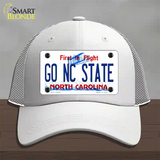 Go North Carolina State Novelty License Plate Hat Mesh / White