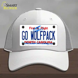 Go Wolfpack Novelty License Plate Hat Mesh / White