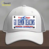 Go Demon Deacons Novelty License Plate Hat Mesh / White