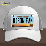 Bison Fan Novelty License Plate Hat Mesh / White