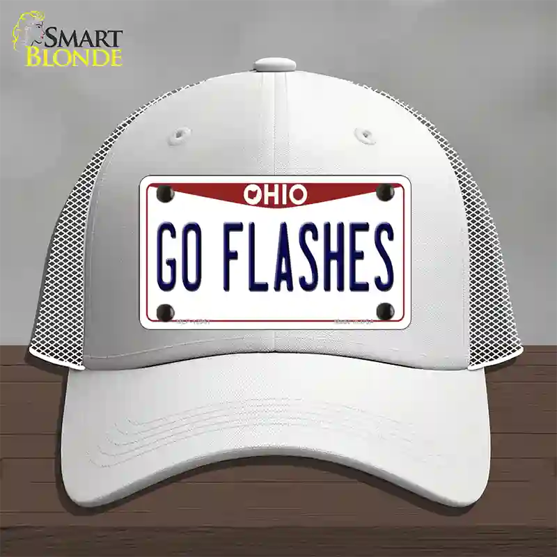 Go Flashes Novelty License Plate Hat Mesh / White