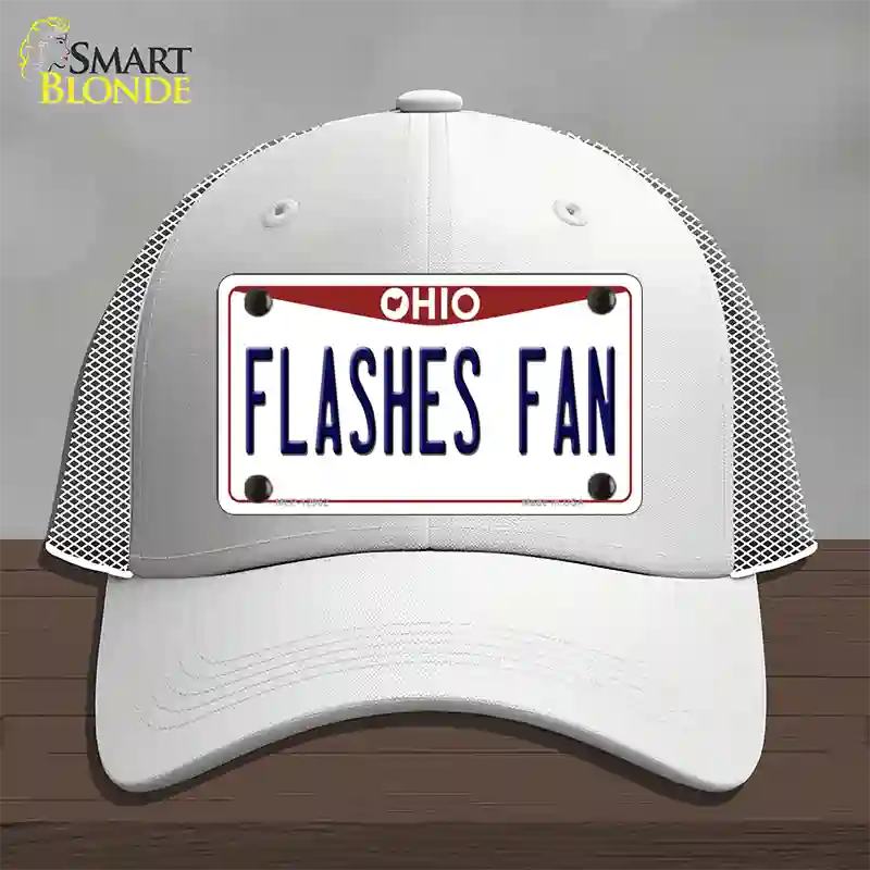 Flashes Fan Novelty License Plate Hat Mesh / White