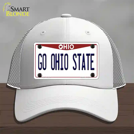 Go Ohio State Novelty License Plate Hat Mesh / White