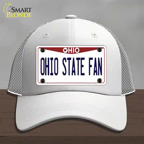 Ohio State Fan Novelty License Plate Hat Mesh / White