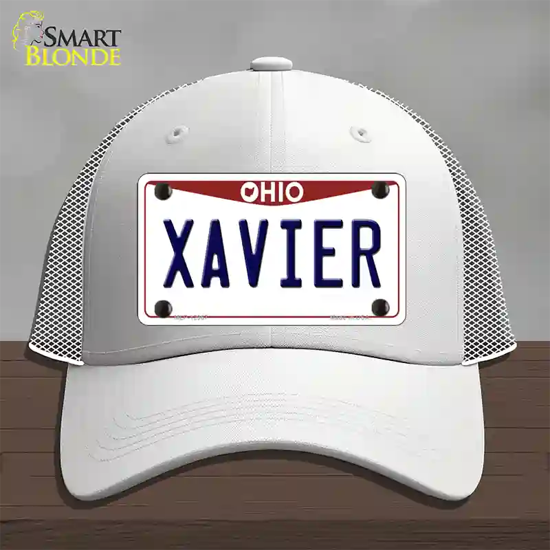 Xavier Novelty License Plate Hat Mesh / White