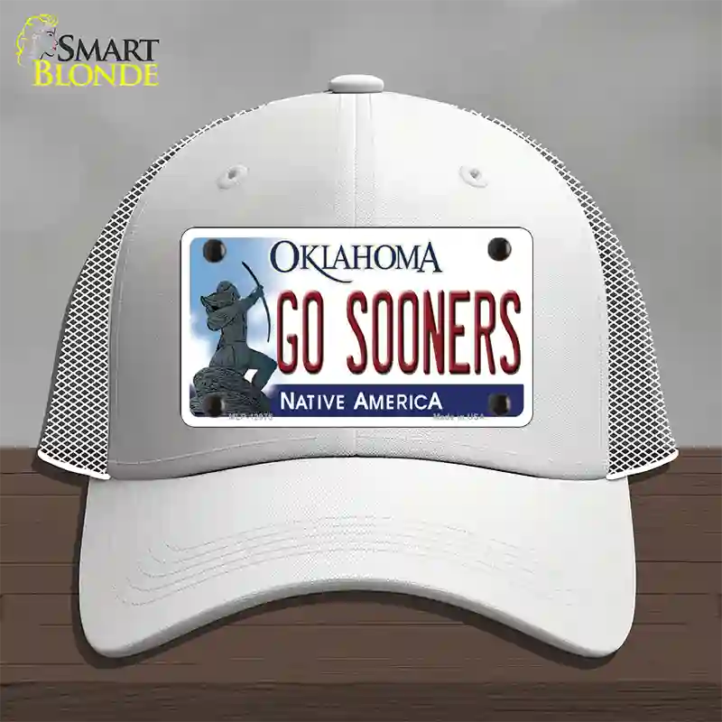 Go Sooners Novelty License Plate Hat Mesh / White