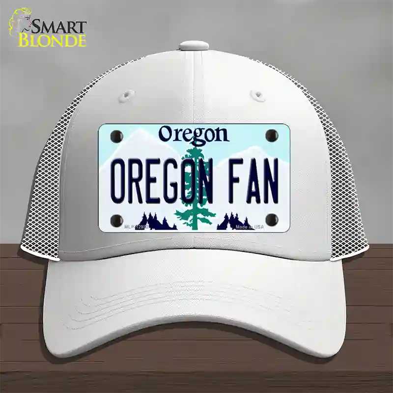 Oregon Fan Novelty License Plate Hat Mesh / White