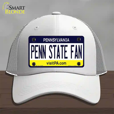 Penn State Fan Novelty License Plate Hat Mesh / White