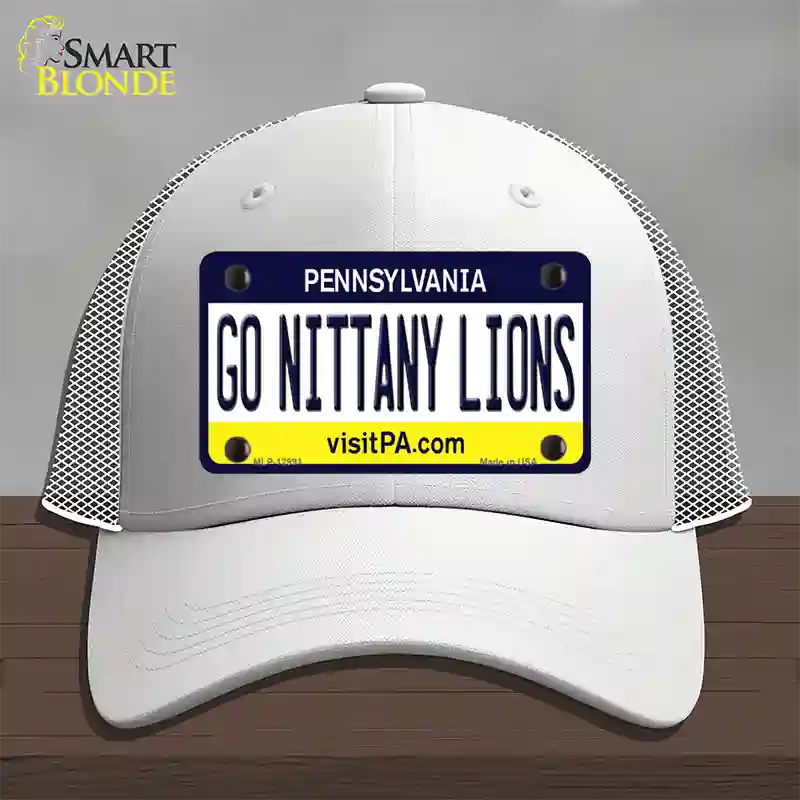 Go Nittany Lions Novelty License Plate Hat Mesh / White