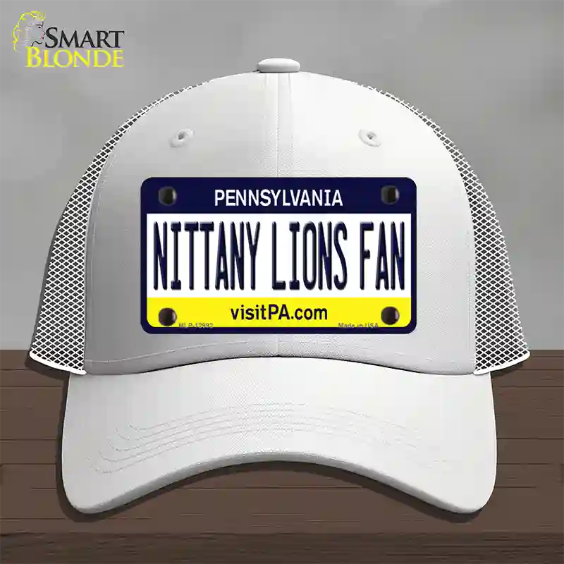 Nittany Lions Fan Novelty License Plate Hat Mesh / White