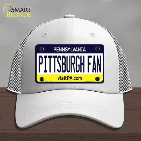 Pittsburgh Fan Novelty License Plate Hat Mesh / White