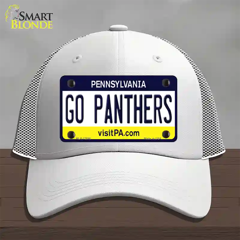 Go Panthers Novelty License Plate Hat Mesh / White