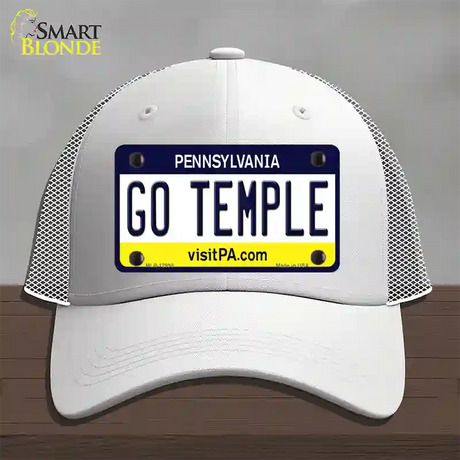 Go Temple Novelty License Plate Hat Mesh / White