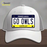 Go Owls Novelty License Plate Hat Mesh / White