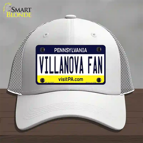 Villanova Fan Novelty License Plate Hat Mesh / White