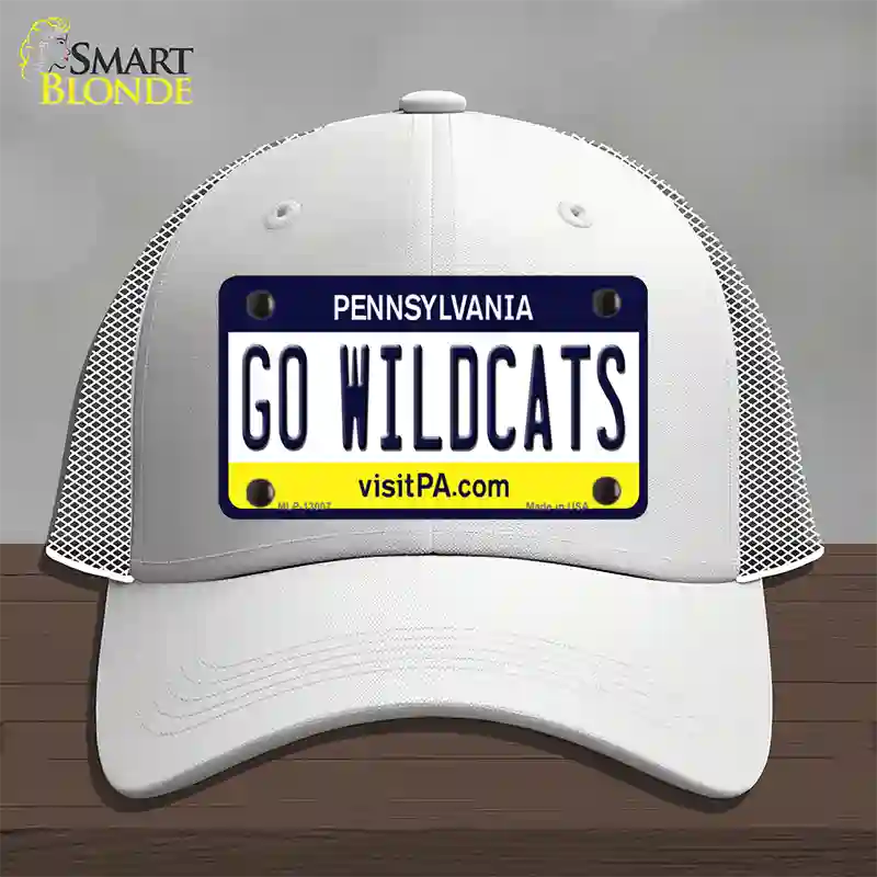 Go Wildcats Pennsylvania Novelty License Plate Hat Mesh / White