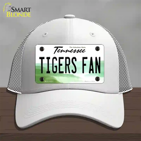 Tennessee Plate Tigers Fan Novelty License Plate Hat Mesh / White