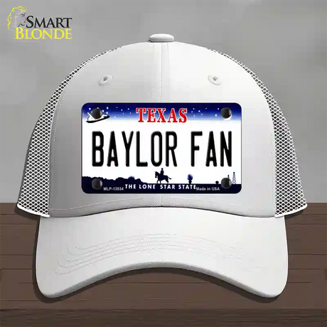 Baylor Fan Novelty License Plate Hat Mesh / White