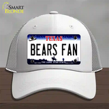 Bears Fan Novelty License Plate Hat Mesh / White