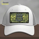 Route 66 Camouflage Novelty License Plate Hat Mesh / White