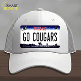 Go Cougars Novelty License Plate Hat Mesh / White