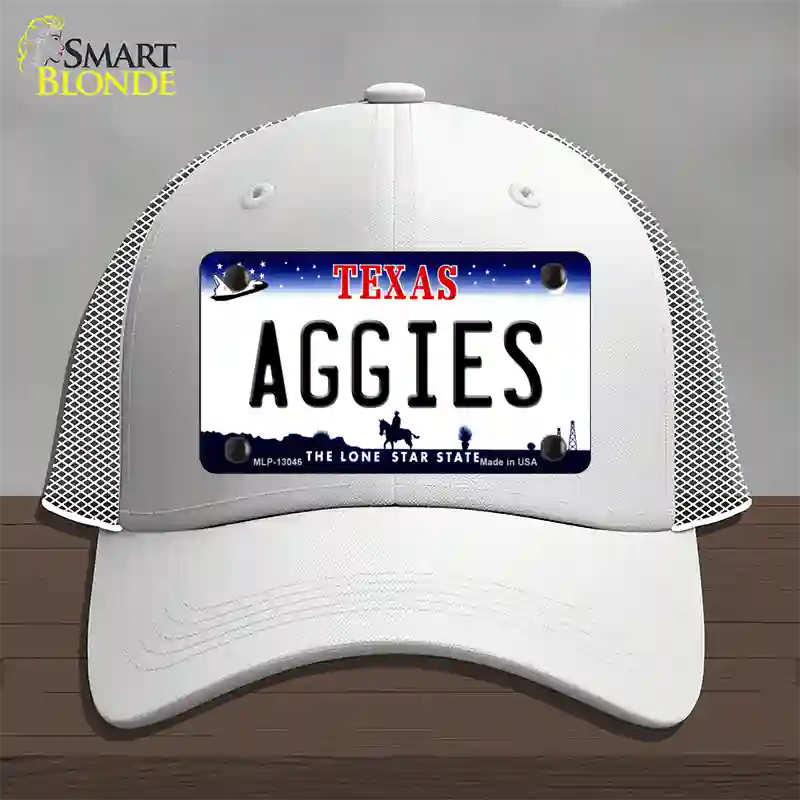 Aggies Texas Novelty License Plate Hat Mesh / White