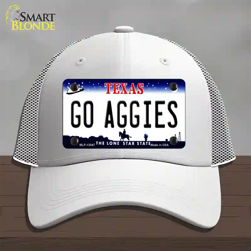 Go Aggies Texas Novelty License Plate Hat Mesh / White