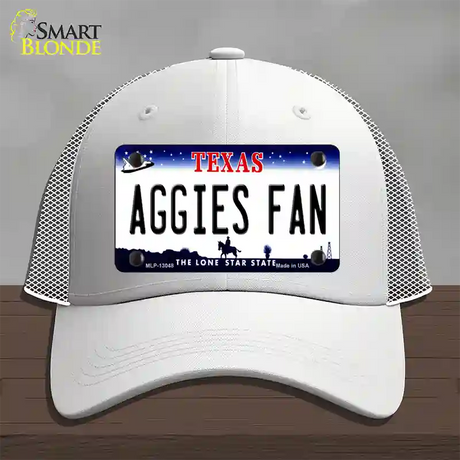 Aggies Fan Texas Novelty License Plate Hat Mesh / White