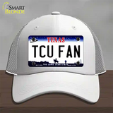 TCU Fan Novelty License Plate Hat Mesh / White