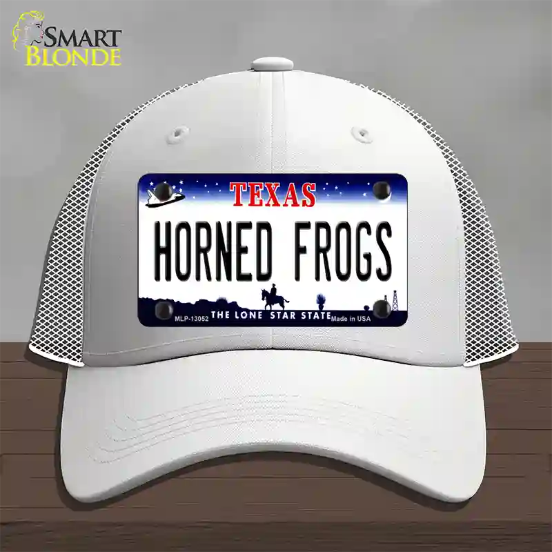 Horned Frogs Novelty License Plate Hat Mesh / White