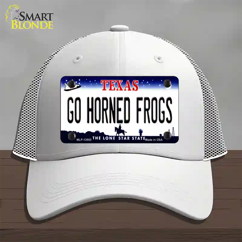 Go Horned Frogs Novelty License Plate Hat Mesh / White