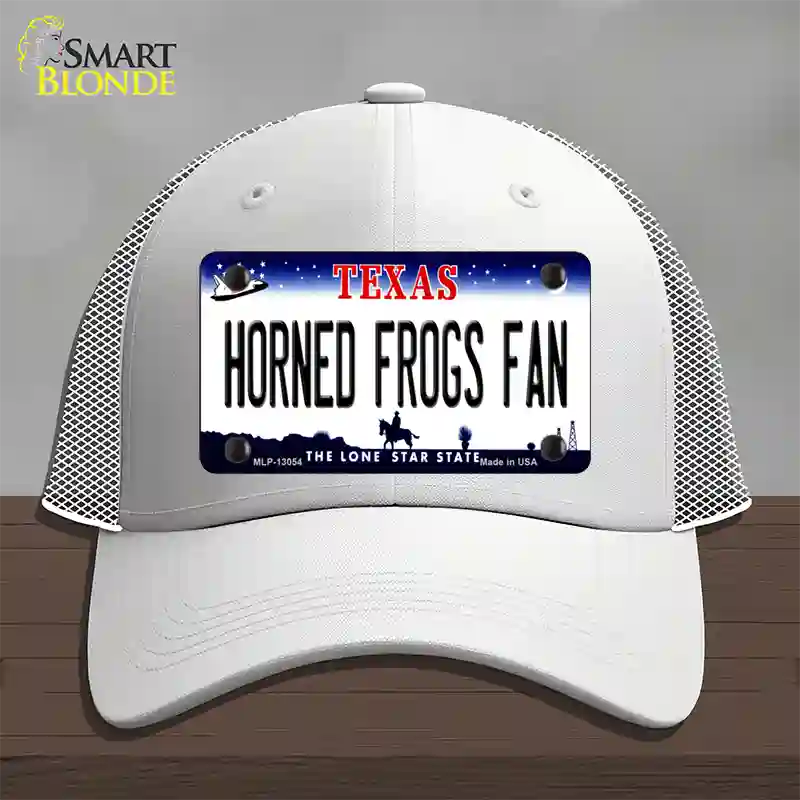 Horned Frogs Fan Novelty License Plate Hat Mesh / White