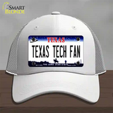 Texas Tech Fan Novelty License Plate Hat Mesh / White