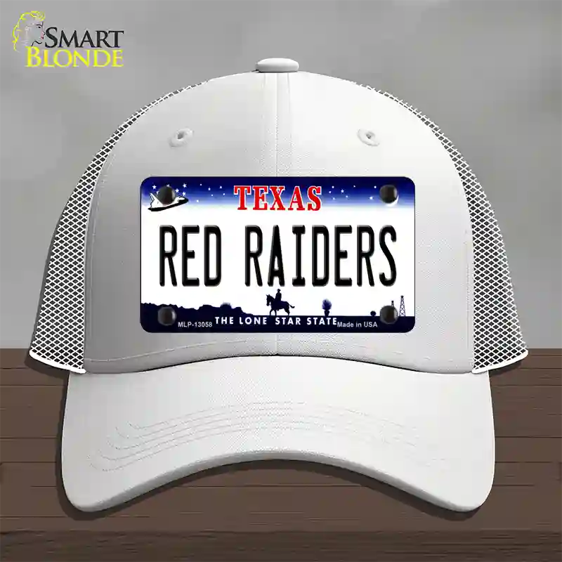 Red Raiders Novelty License Plate Hat Mesh / White