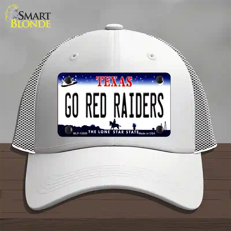 Go Red Raiders Novelty License Plate Hat Mesh / White