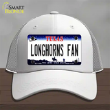 Longhorns Fan Novelty License Plate Hat Mesh / White