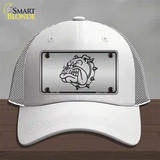 Bulldog Novelty License Plate Hat Mesh / White