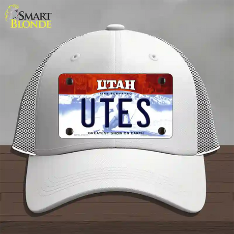 Utes Novelty License Plate Hat Mesh / White