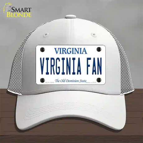 Virginia Fan Novelty License Plate Hat Mesh / White