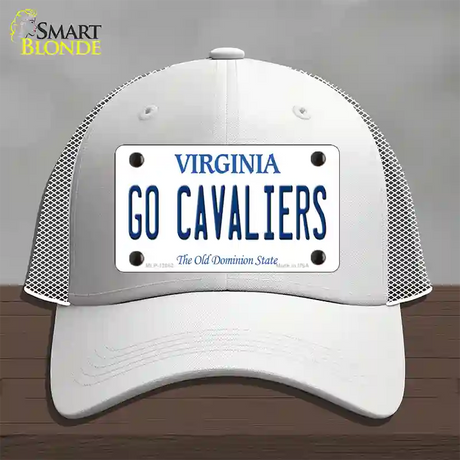 Go Cavaliers Novelty License Plate Hat Mesh / White