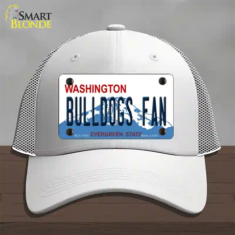 Bulldogs Fan Washington Novelty License Plate Hat Mesh / White