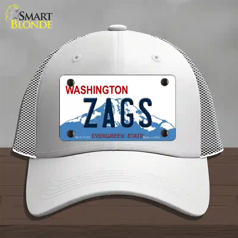 Zags Novelty License Plate Hat Mesh / White