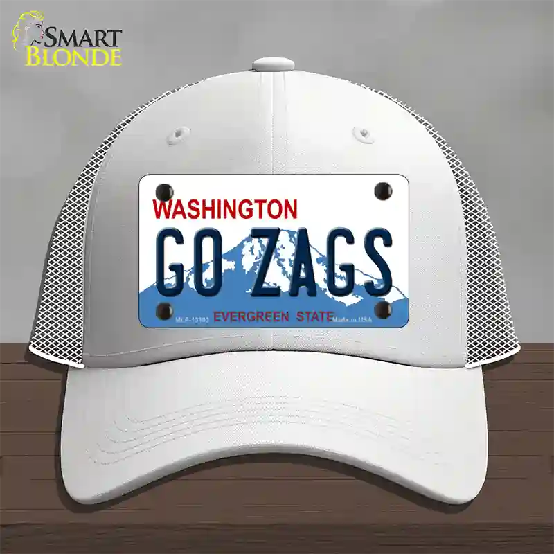 Go Zags Novelty License Plate Hat Mesh / White