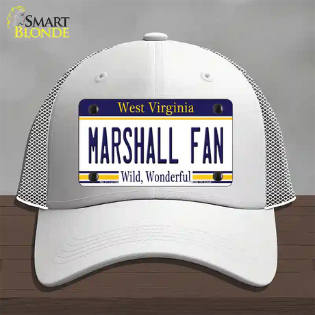 Marshall Fan Novelty License Plate Hat Mesh / White