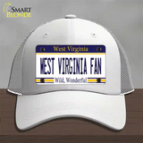 West Virginia Fan Novelty License Plate Hat Mesh / White